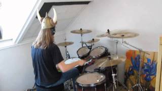 Ensiferum  Into Battle Drum Cover [upl. by Vevina273]