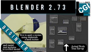 How to add metal scratches and rust textures to a model in Cycles 273 version of Blender [upl. by Rizan162]