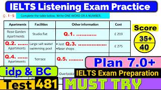 IELTS Listening Practice Test 2024 with Answers Real Exam  481 [upl. by Sirapal]