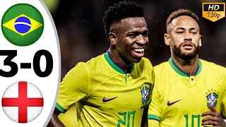 Brasil vs England 30  All Goals amp Highlights 2024 [upl. by Alemrac]