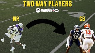 HOW TO MAKE A 2 WAY PLAYER IN MADDEN 25  Full Tutorial [upl. by Genesa274]