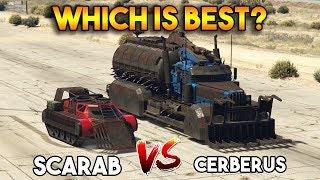 GTA 5 ONLINE  CERBERUS vs SCARAB WHICH IS BEST [upl. by Nauqat]