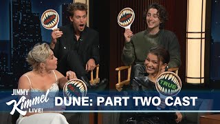 “True or False” with Timothée Chalamet Zendaya Austin Butler amp Florence Pugh [upl. by Yrehc]