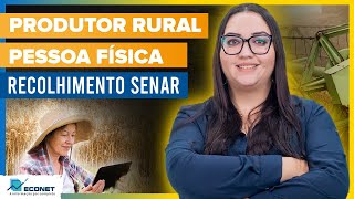 Produtor Rural Pessoa Física  Recolhimento SENAR [upl. by Revell]