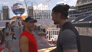 Seth Rollins and Roman Reigns prepare for their WrestleMania entrances on WWE 24 WWE Network [upl. by Edwina]