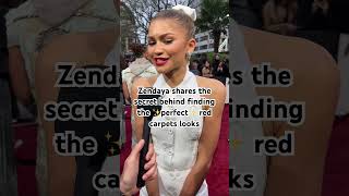 Zendaya shares the secret behind finding the ✨perfect✨ red carpets looks zendaya interview [upl. by Laurance]