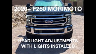 2020 F250 Morimoto XB Headlight Adjustments [upl. by Russia115]