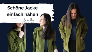 Jacke nähen für Anfänger Schnittmuster Jacky [upl. by Aissilem]