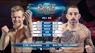 CAGE 53 Saaremäe vs Cogliandro Complete MMA Fight [upl. by Oigroeg19]