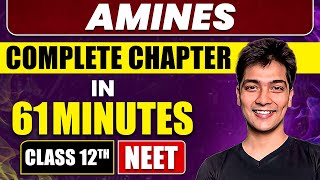 AMINES in 61 Minutes  Full Chapter Revision  Class 12th NEET [upl. by Noivax]