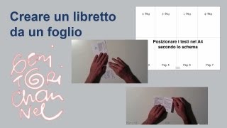 Come creare un libretto tascabile da un foglio A4 [upl. by Lemay]