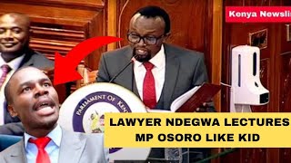 OSORO CHOSE WHETHER YOU WANT TO BE AN MP OR ADVOCATE LAWYER NDEGWA NJIRU DESTROYS OSORO LIKE A KID [upl. by Animrelliug421]