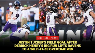 Tuckers field goal after Henrys big run lifts Ravens to wild OT win vs Bengals [upl. by Bianka]