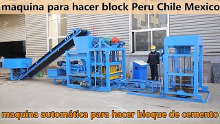 Gm425 Maquina para hacer bloques block automatica de cemento en Mexico Peru Chile Panama [upl. by Adahs]