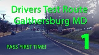 Gaithersburg Maryland MVA Drivers Test Route 1 [upl. by Anaujait766]