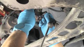 How To use a steering knuckle spreader when replacing shocks  struts on a BMW or MINI [upl. by Ynneg916]