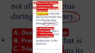 Which of the following corticosteroids is considered safe during pregnancy [upl. by Llerrut]