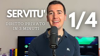 Servitù 🏘  Diritto privato in 3 minuti [upl. by Etnemelc634]