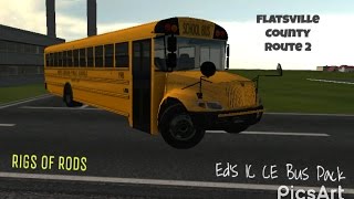 Eds IC CE Bus Pack  Flatsville County Route 2  Rigs of Rods [upl. by Eillek]