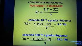 FAHRENHEIT A RÉAUMUR [upl. by Nosduj279]