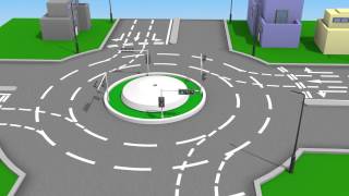 Roundabout Navigation Simulation [upl. by Lemal]