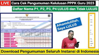 🔴LIVE Cara Cek Pengumuman Kelulusan PPPK Guru 2023 Contoh LULUS amp Contoh Tidak LULUS PPPK Guru 2023 [upl. by Cheffetz]