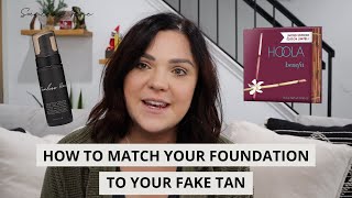 HOW TO MATCH YOUR FOUNDATION TO YOUR FAKE TAN  TIPS AND TRICKS BY A PROFESSIONAL SPRAY TAN ARTIST [upl. by Calvina]