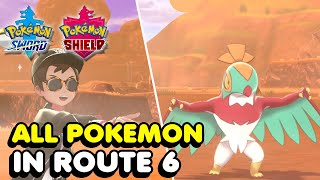 Pokemon Sword amp Shield  All Route 6 Pokemon You Can Catch [upl. by Arawaj]