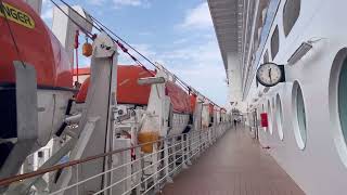 MSC SPLENDIDA PASSEGGIATA PONTE 7 scialuppe e zattere content cruiseship funny travel song [upl. by Ahsilrac338]