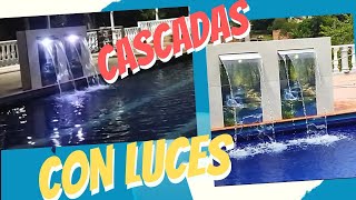 Proceso de instalación de Cascada con Luces en Piscinas  Instalación de Bomba para Cascadas [upl. by Figone]