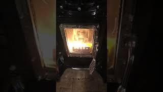 Thelin Gnome Pellet Stove Running [upl. by Nert]