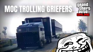 Haulage VIP Work  MOC Cab TROLLING GRIEFERS  GTA 5 Online [upl. by Dexter]