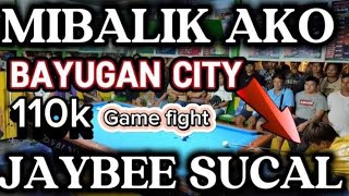 Mibalik Ako Bayugan City Jaybee Sucal VS Calibre 110k big game 10 balls game Race 14 [upl. by Johns]