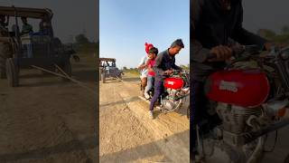 Royal Enfield Bullet VS Two Tractor 🚜 minivloging vlogs shorts [upl. by Kcirdnek708]