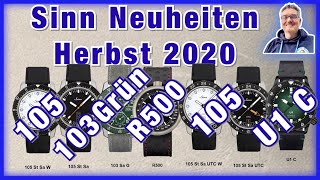 Sinn Neuheiten Herbst 2020 l neue Reihe 105  R500  U1 C  103 Grün [upl. by Yolande]