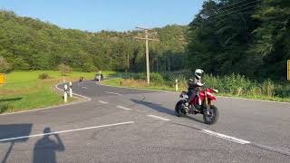 Ducati Hypermotard 950 SP SC Project S1 Exhaust Sound  Flyby and Pops and Bangs  KTM 790 Duke RS22 [upl. by Flossie534]