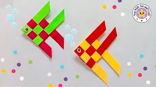 How To Make Fish🐟Paper StripsEasyTutorialstarkidsartcraft8261 [upl. by Shoshana687]