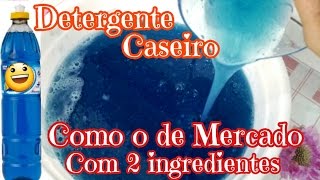 DETERGENTE AZUL POTENTE COM 2 INGREDIENTES E TEXTURA DO DE MERCADO PERFEITO [upl. by Ynnatirb]