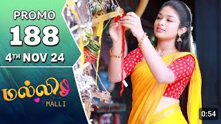 Malli serial Episode 188 Promo ரஞ்சிதாவை அடித்த மல்லி விஜய் [upl. by Ardnaz622]