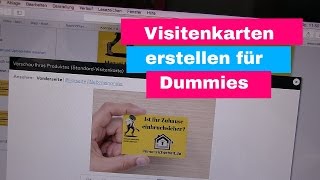 Visitenkarten erstellen für Dummies [upl. by Alisha288]