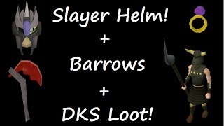 Oldschool Runescape  Barrows  Slayer Helm Obtained  2007 Servers Progress Ep 76 [upl. by Attoynek]