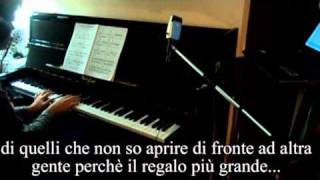 Tiziano Ferro  Il Regalo Più Grande base strumentale KARAOKE HQ [upl. by Schreibe]