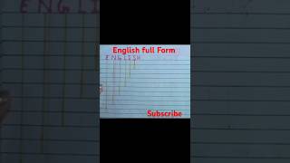 English Full Form  Full Form Of English  English  English Ka Full Form Kya Hota Hai [upl. by Eldon]