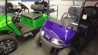 2018 EZGO RXV ELITE PURPLE GOLF CART Lake Erie Golf Cars [upl. by Ylesara]