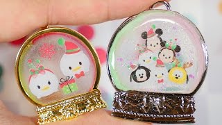 DIY Christmas Tsum Tsum UV Resin Snow Dome Charm Tutorial [upl. by Leahcimrej436]