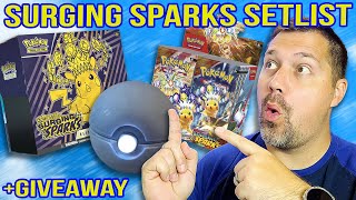 Pokemon Surging Sparks Setlist  GIVEAWAY [upl. by Kalin]