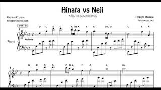 Hinata vs Neji from Naruto Piano Notes Sheet Music [upl. by Lucy]