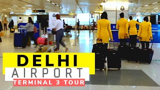 Delhi Airport Terminal 3 Tour  Indira Gandhi International Airport Departure amp Arrival Details [upl. by Bordie102]