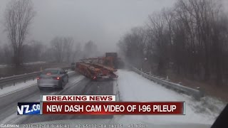 Massive pileup near Fowlerville kills 3 [upl. by Yrevi]