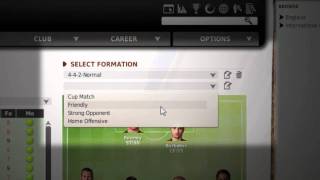 FIFA MANAGER 11 LineUp amp Tactics [upl. by Obocaj]